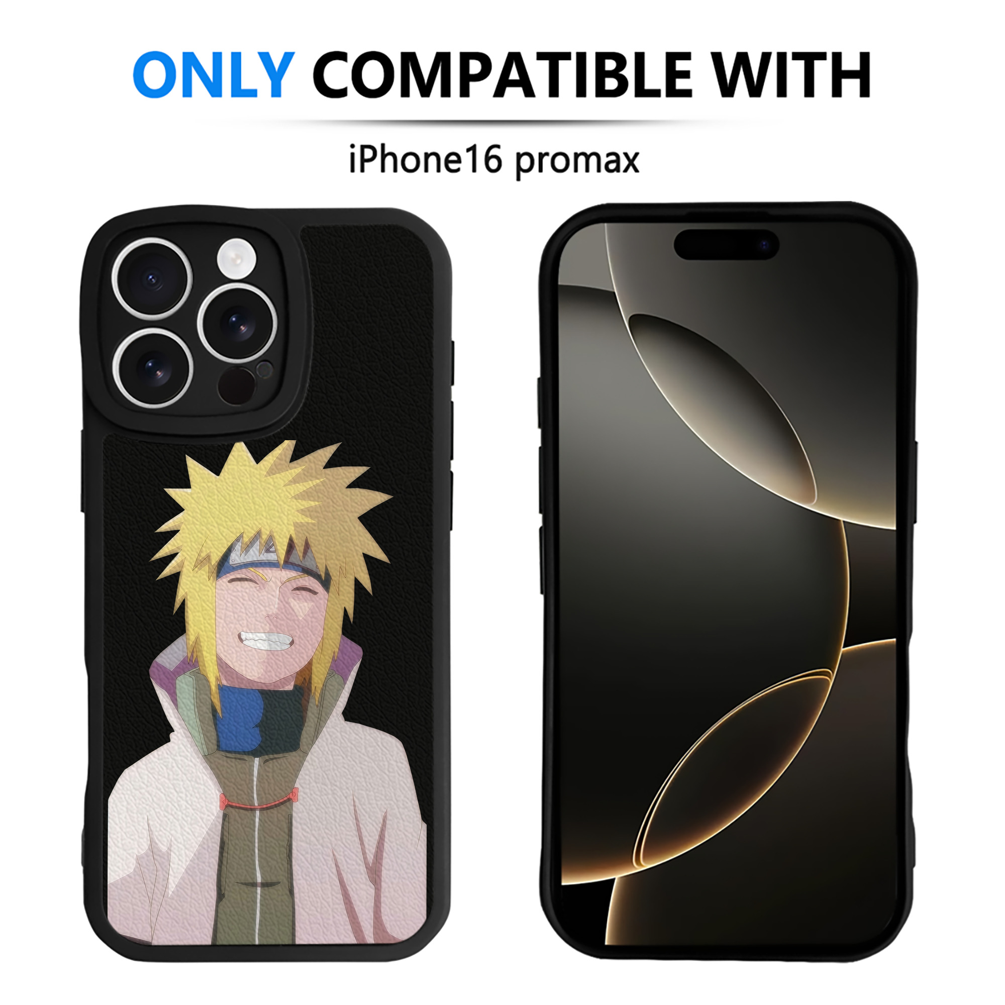 （画像用） NARUTO -ナルト- 波風 ミナト Namikaze Minato 【iPhone 16シリーズ対応】シリコンスマホケース（レザー調） 材質：シリコン